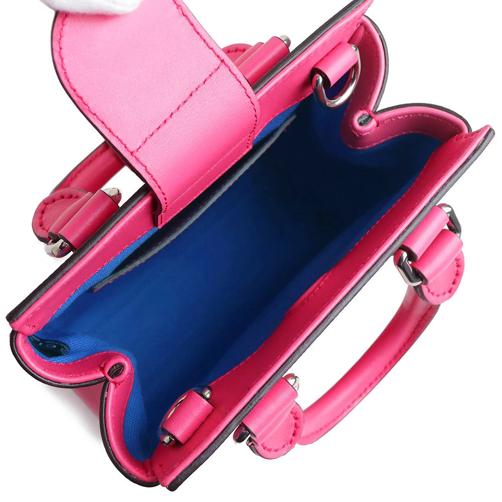 Gucci Tote Shoulder Pink Handbag Bag GG Embossed Leather Blue Crossbody